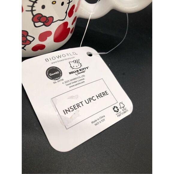 Hello Kitty NWT Heart Handle Mug Coffee Tea Cup Fir Valentines - Picture 10 of 16